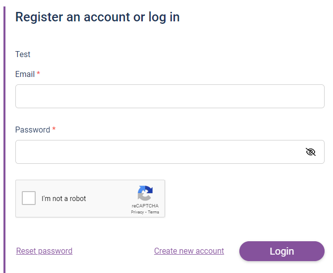 Register an account